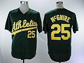 Athletics 25 Mark McGwire Green Throwback Baseball Jerseys,baseball caps,new era cap wholesale,wholesale hats