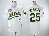 Athletics 25 Mark McGwire White 1989 Throwback Baseball Jerseys,baseball caps,new era cap wholesale,wholesale hats
