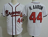 Atlanta Braves #44 Hank Aaron White Cooperstown Collection Stitched MLB Jerseys Dzhi,baseball caps,new era cap wholesale,wholesale hats