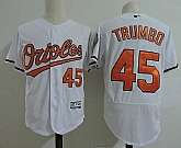 Baltimore Orioles #45 Mark Trumbo White Flexbase Jersey Dzhi,baseball caps,new era cap wholesale,wholesale hats