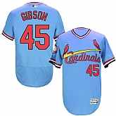 Cardinals 45 Bob Gibson Light Blue Cooperstown Flexbase Jersey Dzhi,baseball caps,new era cap wholesale,wholesale hats