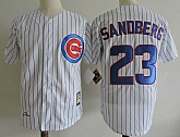 Chicago Cubs #23 Ryne Sandberg White 1990 Cooperstown Colletcion Jersey Dzhi,baseball caps,new era cap wholesale,wholesale hats