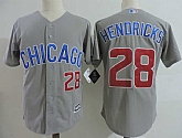 Chicago Cubs #28 Kyle Hendricks Gray New Cool Base Stitched Jersey Dzhi,baseball caps,new era cap wholesale,wholesale hats