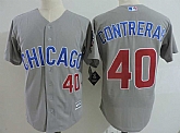 Chicago Cubs #40 Willson Contreras Gray New Cool Base Stitched Jersey Dzhi,baseball caps,new era cap wholesale,wholesale hats
