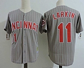 Cincinnati Reds #11 Barry Larkin Gray Cooperstown Collection Jersey Dzhi,baseball caps,new era cap wholesale,wholesale hats