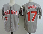 Cincinnati Reds #17 Chris Sabo Gray Cooperstown Collection Jersey Dzhi,baseball caps,new era cap wholesale,wholesale hats