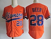 Clemson Tigers #28 Seth Beer Orange College Stitched MLB Jerseys Dzhi,baseball caps,new era cap wholesale,wholesale hats