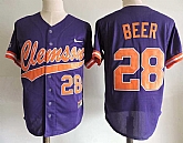 Clemson Tigers #28 Seth Beer Purple College Stitched MLB Jerseys Dzhi,baseball caps,new era cap wholesale,wholesale hats