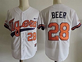 Clemson Tigers #28 Seth Beer White College Stitched MLB Jerseys Dzhi