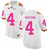Clemson Tigers 4 Deshaun Watson White 2018 Breast Cancer Awareness College Football Jersey DingZhi,baseball caps,new era cap wholesale,wholesale hats