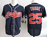 Cleveland Indians #25 JIM THOME Mitchell And Ness Navy Blue Throwback Jersey Dzhi,baseball caps,new era cap wholesale,wholesale hats