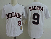 Cleveland Indians #9 Carlos Baerga Mitchell And Ness White Throwback Jersey Dzhi,baseball caps,new era cap wholesale,wholesale hats
