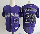 Colorado Rockies #28 Nolan Arenado Purple Flexbase Stitched Jersey Dzhi,baseball caps,new era cap wholesale,wholesale hats