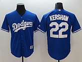 Dodgers 22 Clayton Kershaw Blue Cool Base Baseball Jerseys,baseball caps,new era cap wholesale,wholesale hats