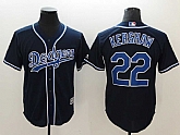 Dodgers 22 Clayton Kershaw Navy Cool Base Baseball Jerseys,baseball caps,new era cap wholesale,wholesale hats