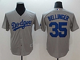 Dodgers 35 Cody Bellinger Gray Cool Base Baseball Jerseys,baseball caps,new era cap wholesale,wholesale hats