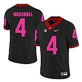 Georgia Bulldogs 4 Keith Marshall Black 2018 Breast Cancer Awareness College Football Jersey DingZhi,baseball caps,new era cap wholesale,wholesale hats