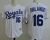 Kansas City Royals #16 Paulo Orlando White New Cool Base Stitched Jersey Dzhi,baseball caps,new era cap wholesale,wholesale hats