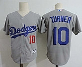 Los Angeles Dodgers #10 Justin Turner Gray New Cool Base Stitched MLB Jerseys Dzhi,baseball caps,new era cap wholesale,wholesale hats