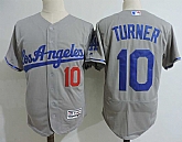 Los Angeles Dodgers #10 Justin Turner Gray Road Flexbase Stitched MLB Jerseys Dzhi,baseball caps,new era cap wholesale,wholesale hats