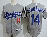 Los Angeles Dodgers #14 Enrique Hernandez Gray Flexbase Stitched MLB Jerseys Dzhi,baseball caps,new era cap wholesale,wholesale hats
