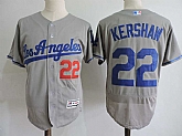 Los Angeles Dodgers #22 Clayton Kershaw Gray Flexbase Jersey Dzhi,baseball caps,new era cap wholesale,wholesale hats