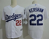Los Angeles Dodgers #22 Clayton Kershaw White Cool Base Stitched MLB Jerseys Dzhi,baseball caps,new era cap wholesale,wholesale hats