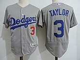 Los Angeles Dodgers #3 Chris Taylor Gray Flexbase Stitched MLB Jerseys Dzhi,baseball caps,new era cap wholesale,wholesale hats