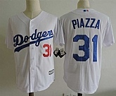 Los Angeles Dodgers #31 Mike Piazza White New Cool Base Jersey Dzhi,baseball caps,new era cap wholesale,wholesale hats
