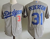 Los Angeles Dodgers #31 Pederson Gray Collection Flexbase Stitched Jersey Dzhi,baseball caps,new era cap wholesale,wholesale hats