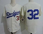Los Angeles Dodgers #32 Sandy Koufax Cream Cooperstown Collection Throwback Stitched MLB Jerseys Dzhi,baseball caps,new era cap wholesale,wholesale hats