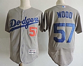 Los Angeles Dodgers #57 Alex Wood Gray Flexbase Jersey Dzhi,baseball caps,new era cap wholesale,wholesale hats