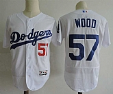 Los Angeles Dodgers #57 Alex Wood White Flexbase Jersey Dzhi,baseball caps,new era cap wholesale,wholesale hats
