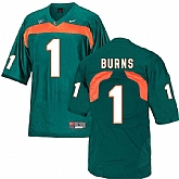 Miami Hurricanes 1 Artie Burns Green College Football Jersey DingZhi,baseball caps,new era cap wholesale,wholesale hats