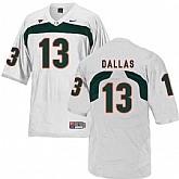 Miami Hurricanes 13 DeeJay Dallas White College Football Jersey DingZhi,baseball caps,new era cap wholesale,wholesale hats