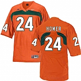 Miami Hurricanes 24 Travis Homer Orange College Football Jersey DingZhi,baseball caps,new era cap wholesale,wholesale hats