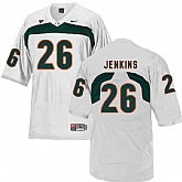 Miami Hurricanes 26 Rayshawn Jenkins White College Football Jersey DingZhi,baseball caps,new era cap wholesale,wholesale hats