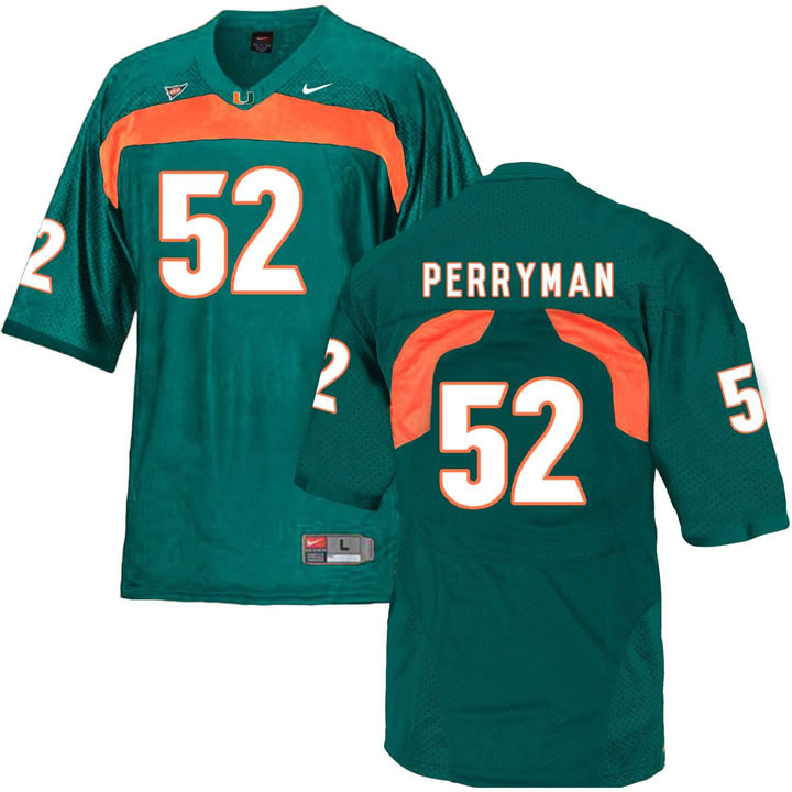 Miami Hurricanes 52 Denzel Perryman Green College Football Jersey DingZhi