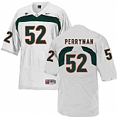 Miami Hurricanes 52 Denzel Perryman White College Football Jersey DingZhi,baseball caps,new era cap wholesale,wholesale hats