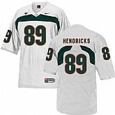 Miami Hurricanes 89 Hendricks White College Football Jersey DingZhi,baseball caps,new era cap wholesale,wholesale hats