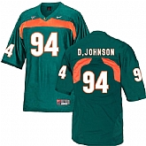 Miami Hurricanes 94 Dwayne Johnson Green College Football Jersey DingZhi,baseball caps,new era cap wholesale,wholesale hats