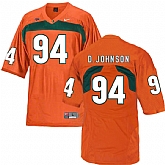 Miami Hurricanes 94 Dwayne Johnson Orange College Football Jersey DingZhi,baseball caps,new era cap wholesale,wholesale hats