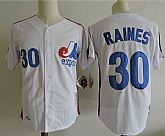 Montreal Expos #30 Tim Raines Mitchell And Ness White 1982 BP Stitched Jersey Dzhi,baseball caps,new era cap wholesale,wholesale hats