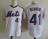 New York Mets #41 Tom Seaver Mitchell And Ness Throwback White Stitched Jersey Dzhi,baseball caps,new era cap wholesale,wholesale hats