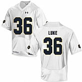 Notre Dame Fighting Irish 36 Cole Luke White College Football Jersey DingZhi,baseball caps,new era cap wholesale,wholesale hats