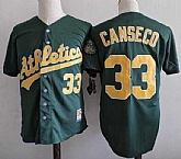 Oakland Athletics #33 Jose Canseco Green Mitchell And Ness Throwback Stitched Jersey Dzhi,baseball caps,new era cap wholesale,wholesale hats