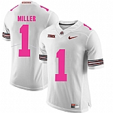 Ohio State Buckeyes 1 Braxton Miller White 2018 Breast Cancer Awareness College Football Jersey DingZhi,baseball caps,new era cap wholesale,wholesale hats