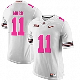 Ohio State Buckeyes 11 Austin Mack White 2018 Breast Cancer Awareness College Football Jersey DingZhi,baseball caps,new era cap wholesale,wholesale hats