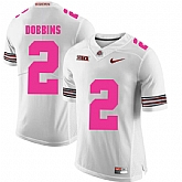 Ohio State Buckeyes 2 J.K. Dobbins White 2018 Breast Cancer Awareness College Football Jersey DingZhi,baseball caps,new era cap wholesale,wholesale hats