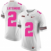 Ohio State Buckeyes 2 Overview Lattimore White 2018 Breast Cancer Awareness College Football Jersey DingZhi,baseball caps,new era cap wholesale,wholesale hats